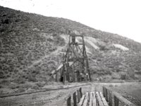 d3841p  Henchey, Paul L. Mine Shaft and Tram, Grantsville, Nevada, SV-364. UC Davis Library, Archives and Special Collections, 13 Oct. 1951. digital.ucdavis.edu