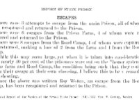 ESCAPES  1913 Prison Report