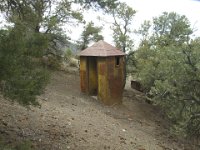DSCF2721  One of Nevada&#39;s finest outhouses. Built like a brick... well... you know.