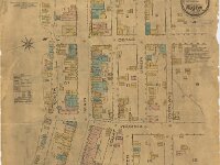 sanborncollection 2  The Austin Street Railroad went all the way to the end of Dayton, the highlighted areas showing the freight depot and Nichol's Lumberyard. From an 1886 Sanborn fire map.
