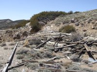 DSCF1365  Historical debris awaits you at the Longfellow mine, the principle hole in the Greater Bullionville metro area.