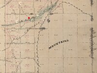 1870 map  1870 Land office map. Red star shows current location of Currant, with houses highlighted