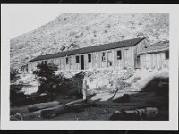 Large building, possibly for mining, in Johnnie, Nevada  Large building at Johnnie, taken sometime in the 1940's or 1950's, courtesy UNLV
