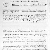 Untitled This is the federal land patent issued by the General Land Office of the United States, the official transfer of public land title from the U.S. government to...