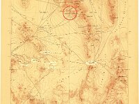 NV Kawich 321696 1908 250000  The 1908 USGS map, with Silver Bow circled in red and nearby camps highlighted