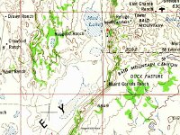 1954 USGS MAP  1954 USGS map showing Board Corrals Ranch, the site of the CCC camp, in the center, and all the surrounding ranches