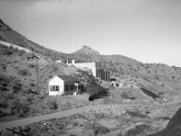 d3hq57  Henchey, Paul L. Foundations and Mill of the Louisiana Mining Co., and New School House Built by State for the Barnt Family Children. Tybo, Nevada, SV-332. UC Davis Library, Archives and Special Collections, 8 Oct. 1951. digital.ucdavis.edu