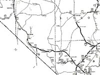 1935 NV state road mp  1935 State road map still showing Wahmonie. After this, it would vanish from maps.