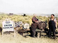 UNR First Women in Wahmonie colorSAI result  Supposedly the first women in Wahmonie, colorized.