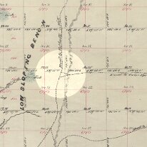 NV210040N0500E00001 1876 land office map showing the intersection but no buildings yet